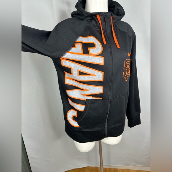 San Francisco Giants Hoodie Black Nike Dri-Fit Full Zip MLB Baseball Sz Lg - Picture 3 of 12